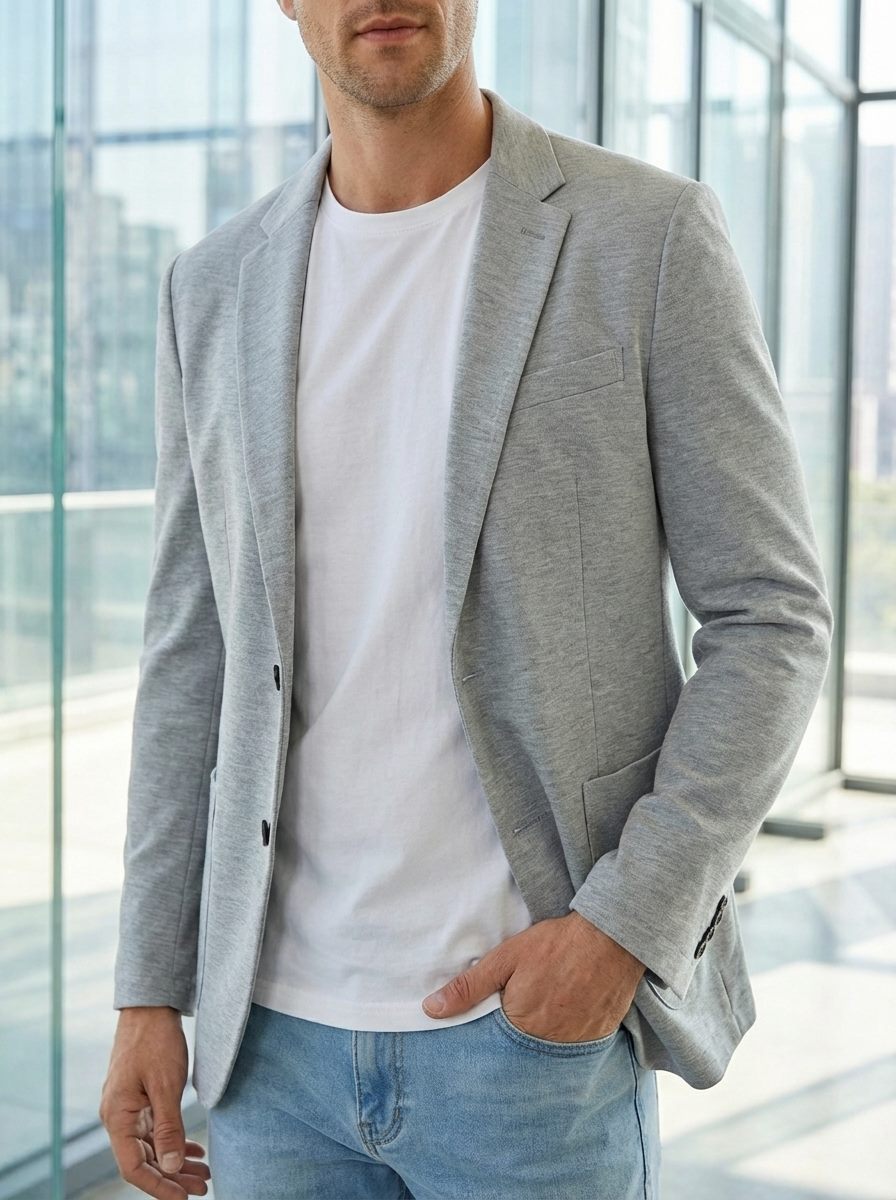 Blazer Ghi Sáng